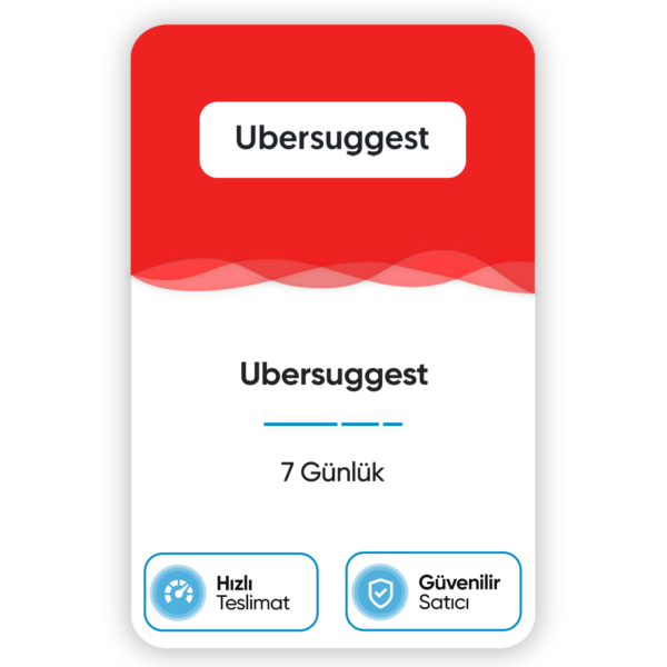 Ubersuggest – 7 Günlük
